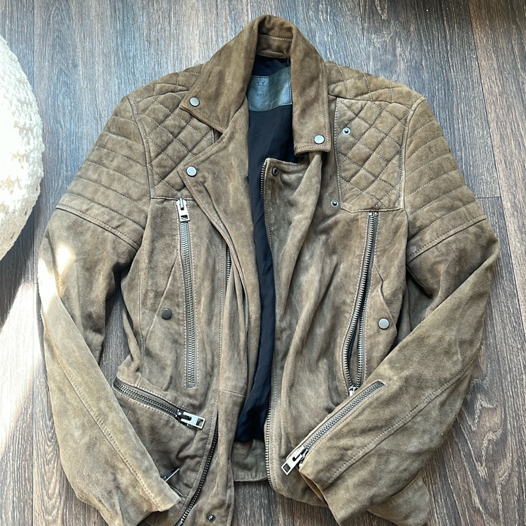 All Saints Imara Suede Leather Jacket